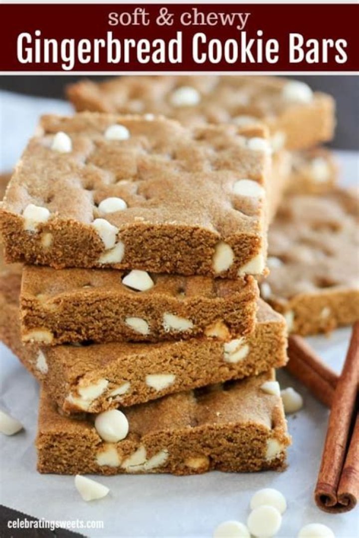 Gingerbread Bars with White Chocolate Chips